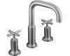 Kohler Purist K-T14428-3-G Brushed Chrome Roman Tub Faucet Trim with Cross Handle