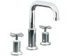 Kohler Purist K-T14428-3-SN Polished Nickel Roman Tub Faucet Trim with Cross Handle