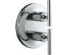 Kohler Purist K-T14489-4-G Brushed Chrome Stacked Thermostatic Valve Trim with Lever Handles
