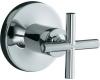 Kohler Purist K-T14490-3-CP Polished Chrome Volume Control Valve Trim with Cross Handle