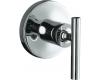 Kohler Purist K-T14490-4-CP Polished Chrome Volume Control Valve Trim with Lever Handle