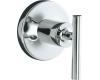 Kohler Purist K-T14491-4-CP Polished Chrome Transfer Valve Trim with Lever Handle