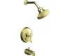 Kohler Revival K-T16113-4-AF French Gold Rite-Temp Pressure Balancing Tub & Shower Trim with Scroll Lever Handle