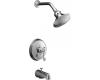 Kohler Revival K-T16113-4-CP Polished Chrome Rite-Temp Pressure Balancing Tub & Shower Trim with Scroll Lever Handle