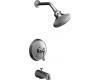 Kohler Revival K-T16113-4A-CP Polished Chrome Rite-Temp Pressure Balancing Tub & Shower Trim with Traditional Lever Handle