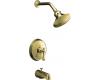 Kohler Revival K-T16113-4A-PB Polished Brass Rite-Temp Pressure Balancing Tub & Shower Trim with Traditional Lever Handle