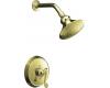 Kohler Revival K-T16114-4-AF French Gold Rite-Temp Pressure Balancing Shower Trim with Scroll Lever Handle