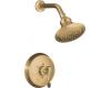Kohler Revival K-T16114-4-BV Brushed Bronze Rite-Temp Pressure Balancing Shower Trim with Scroll Lever Handle