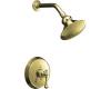 Kohler Revival K-T16114-4A-PB Polished Brass Rite-Temp Pressure Balancing Shower Trim with Traditional Lever Handle