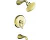 Kohler Revival K-T16115-4A-AF French Gold Rite-Temp Pressure Balancing Tub & Shower Trim with Traditional Lever Handle