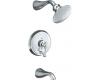 Kohler Revival K-T16115-4A-CP Polished Chrome Rite-Temp Pressure Balancing Tub & Shower Trim with Traditional Lever Handle