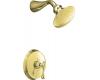 Kohler Revival K-T16116-4A-PB Polished Brass Rite-Temp Pressure Balancing Shower Trim with Traditional Lever Handle
