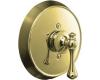 Kohler Revival K-T16117-4A-PB Polished Brass Rite-Temp Pressure Balance Trim with Traditional Lever Handle