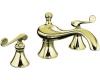 Kohler Revival K-T16119-4-AF French Gold Roman Tub Faucet Trim with Scroll Lever Handles