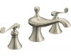 Kohler Revival K-T16119-4-BN Brushed Nickel Roman Tub Faucet Trim with Scroll Lever Handles