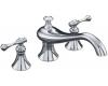 Kohler Revival K-T16119-4A-BV Brushed Bronze Roman Tub Faucet Trim with Traditional Lever Handles