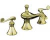 Kohler Revival K-T16122-4-AF French Gold Roman Tub Faucet Trim with Scroll Lever Handles