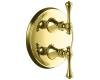 Kohler Revival K-T16176-4A-PB Polished Brass Stacked Thermostatic Valve Trim with Traditional Lever Handle