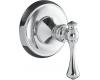 Kohler Revival K-T16178-4A-CP Polished Chrome Transfer Valve Trim with Traditional Lever Handle