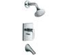 Kohler Symbol K-T18488-4-CP Polished Chrome Rite-Temp Pressure Balancing Tub & Shower Trim with Lever Handle