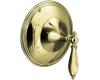 Kohler Finial Traditional K-T309-4M-PB Polished Brass Rite-Temp Pressure Balance Trim with Lever Handles