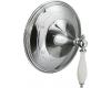 Kohler Finial Traditional K-T309-4P-CP Polished Chrome Rite-Temp Pressure Balance Trim with White Accented Lever Handles