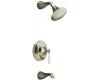 Kohler Finial Traditional K-T312-4F-AF French Gold Rite-Temp Pressure Balancing Tub & Shower Trim with Biscuit Accented Lever Handles