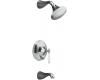 Kohler Finial Traditional K-T312-4P-PB Polished Brass Rite-Temp Pressure Balancing Tub & Shower Trim with White Accented Lever Handles