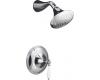 Kohler Finial Traditional K-T313-4F-BN Brushed Nickel Rite-Temp Pressure Balancing Shower Trim with Biscuit Accented Lever Handles