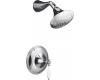Kohler Finial Traditional K-T313-4F-CP Polished Chrome Rite-Temp Pressure Balancing Shower Trim with Biscuit Accented Lever Handles