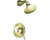 Kohler Finial Traditional K-T313-4M-AF French Gold Rite-Temp Pressure Balancing Shower Trim with Lever Handles