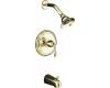 Kohler Devonshire K-T395-4-PB Polished Brass Rite-Temp Pressure Balancing Tub & Shower Trim with Lever Handle