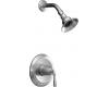 Kohler Devonshire K-T396-4-G Brushed Chrome Rite-Temp Pressure Balancing Shower Trim with Lever Handle