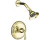 Kohler Devonshire K-T396-4-PB Polished Brass Rite-Temp Pressure Balancing Shower Trim with Lever Handle