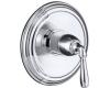 Kohler Devonshire K-T397-4-CP Polished Chrome Rite-Temp Pressure Balance Trim with Lever Handle