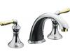 Kohler Devonshire K-T398-4-CB Brushed Nickel/Polished Brass Roman Tub Faucet Trim with Lever Handles