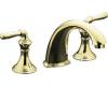 Kohler Devonshire K-T398-4-PB Polished Brass Roman Tub Faucet Trim with Lever Handles