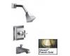 Kohler Memoirs Stately K-T461-3S-AF French Gold Rite-Temp Pressure Balancing Tub & Shower Trim with Stately Cross Handles