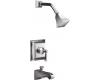 Kohler Memoirs Stately K-T461-4S-CP Polished Chrome Rite-Temp Pressure Balancing Tub & Shower Trim with Stately Lever Handles