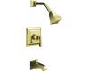 Kohler Memoirs Stately K-T461-4V-AF French Gold Rite-Temp Pressure Balancing Tub & Shower Trim with Stately Deco Lever Handles