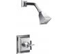 Kohler Memoirs Stately K-T462-3S-CP Polished Chrome Rite-Temp Pressure Balancing Shower Trim with Stately Cross Handles