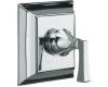 Kohler Memoirs Stately K-T463-4V-CP Polished Chrome Rite-Temp Pressure Balance Trim with Stately Deco Lever Handles