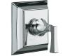 Kohler Memoirs Stately K-T463-4V-G Brushed Chrome Rite-Temp Pressure Balance Trim with Stately Deco Lever Handles