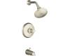 Kohler Memoirs Classic K-T464-3C-BN Brushed Nickel Rite-Temp Pressure Balancing Tub & Shower Trim with Cross Handle