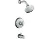 Kohler Memoirs Classic K-T464-3C-CP Polished Chrome Rite-Temp Pressure Balancing Tub & Shower Trim with Cross Handle