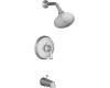 Kohler Memoirs Classic K-T464-4C-G Brushed Chrome Rite-Temp Pressure Balancing Tub & Shower Trim with Lever Handle