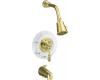 Kohler IV Georges Brass K-T6808-4D-PB Polished Brass Rite-Temp Tub & Shower Trim Kit with Lever Handle