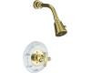 Kohler IV Georges Brass K-T6809-3D-PB Polished Brass Rite-Temp Shower Trim Kit with Cross Handle