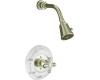 Kohler IV Georges Brass K-T6809-3D-SN Polished Nickel Rite-Temp Shower Trim Kit with Cross Handle