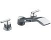 Kohler Taboret K-T8230-4-CP Polished Chrome Roman Tub Faucet Trim with Swirl Lever Handles